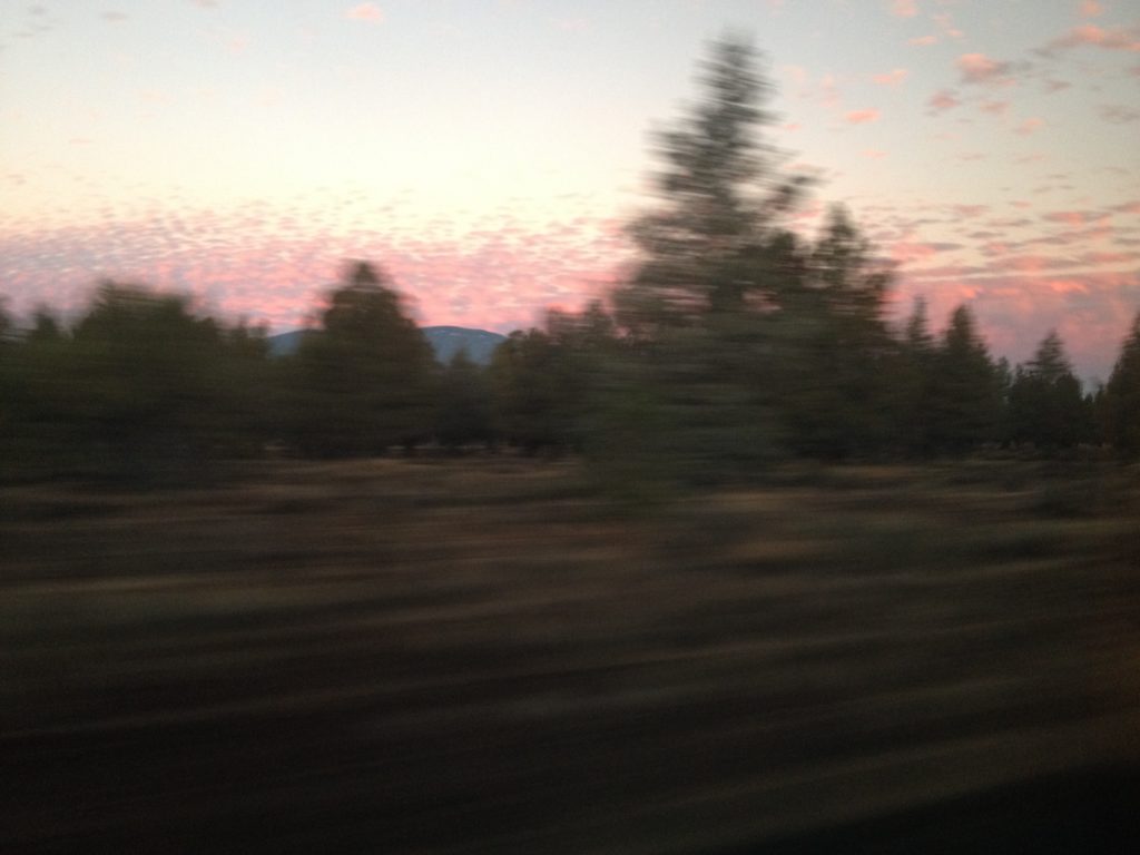 Oregon sunrise as seen from the train.